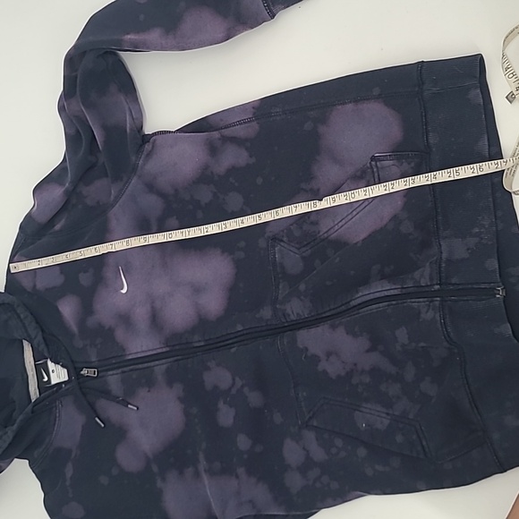 Nike zip up hoodie bleach Dyed women's large - Picture 8 of 12
